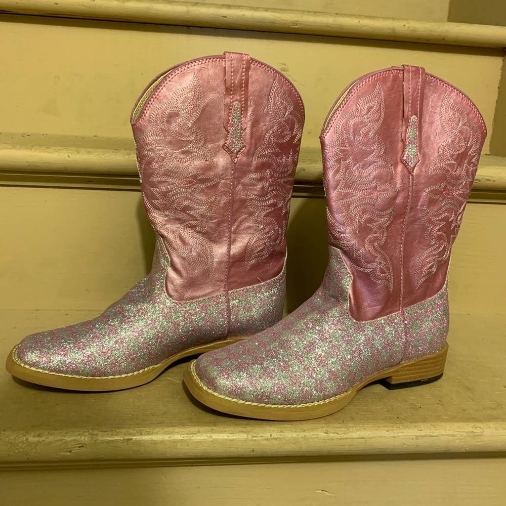 Girls glitter cowboy boots